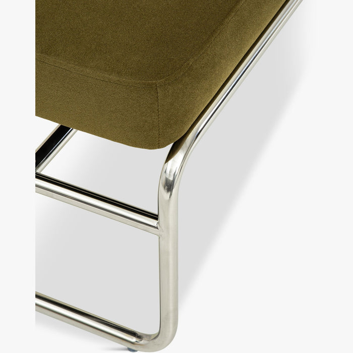 Banc velours et chrome Kyra - NV Gallery