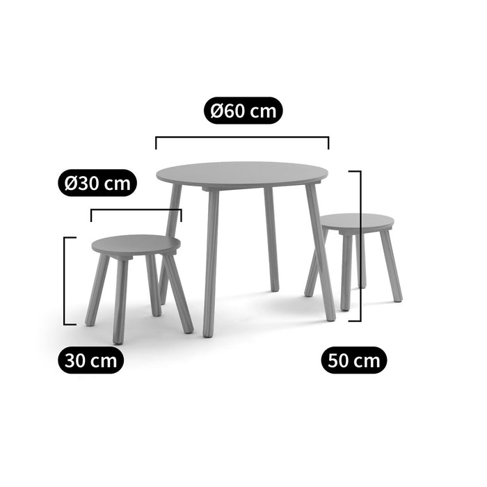 Table basse avec 2 tabourets Melya