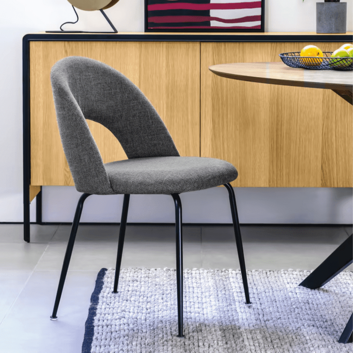 Chaise tissu et métal Renato
