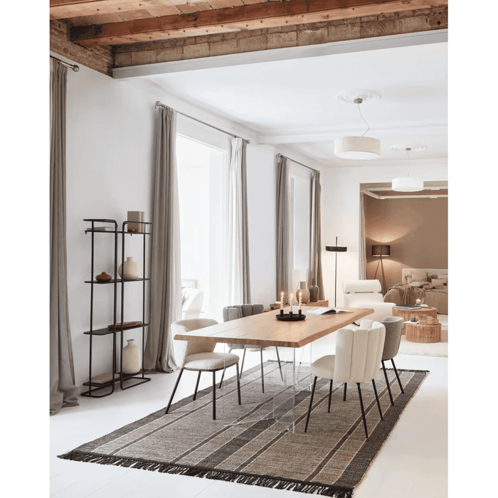Chaise chenille et métal Avena