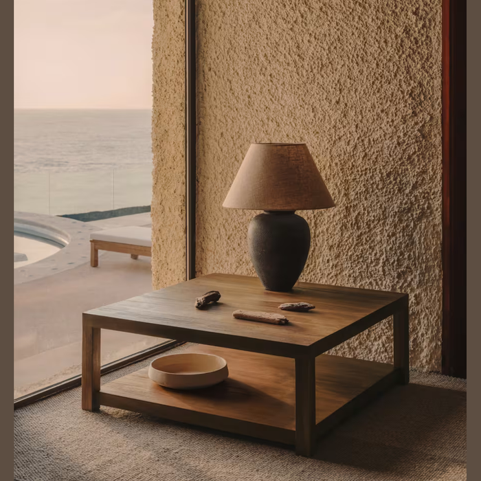 Lampe à poser céramique noire Olvera