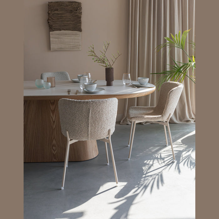 Table à manger bois et pierre Almira