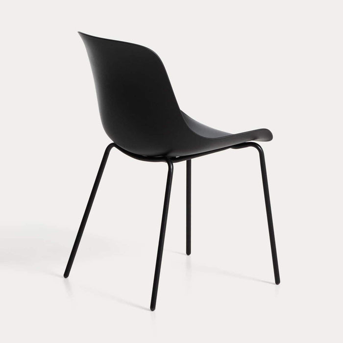 Chaise Alaró noire – vue de profil