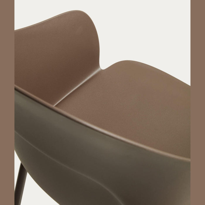 Chaise Cardona marron – détail du dossier