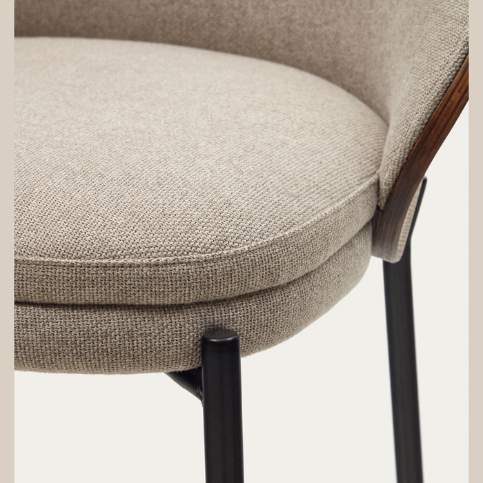 Tabouret Alella beige – détail du piètement métallique