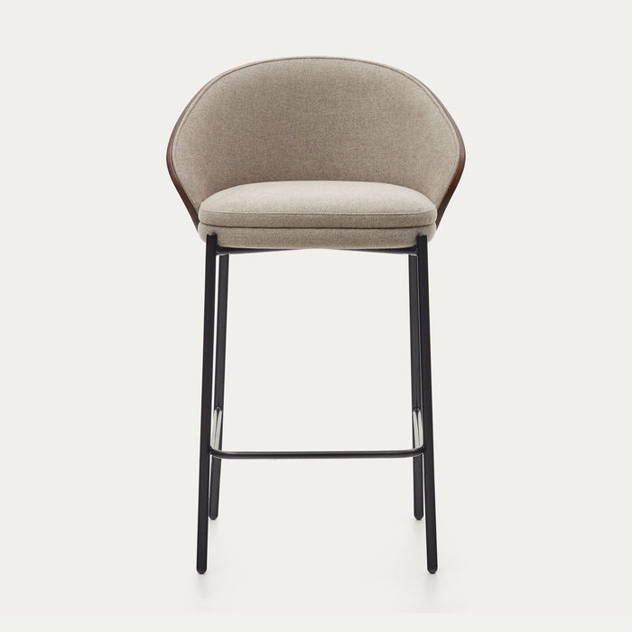 Tabouret Alella beige – vue trois-quarts