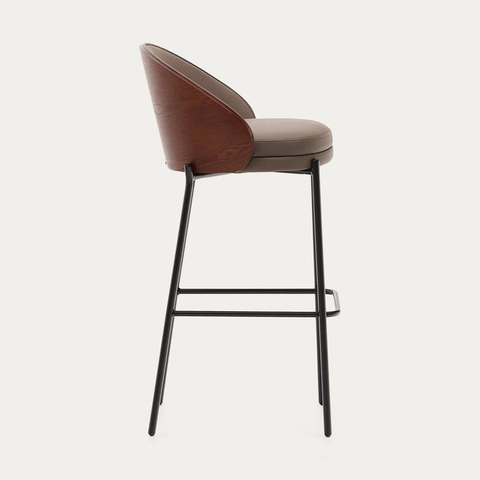 Tabouret Brava 77cm marron – vue de côté