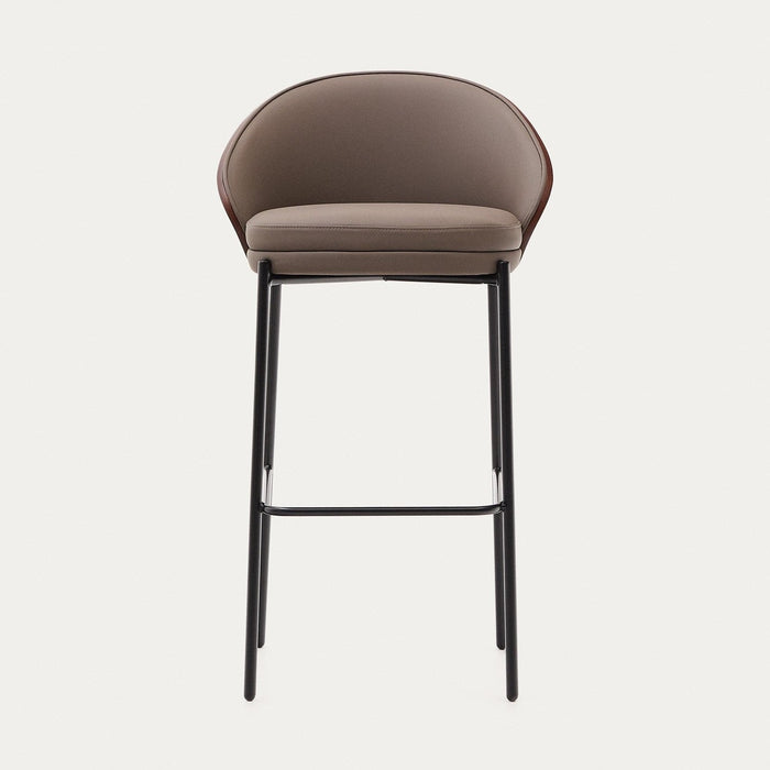 Tabouret Brava 77cm marron – vue trois-quarts