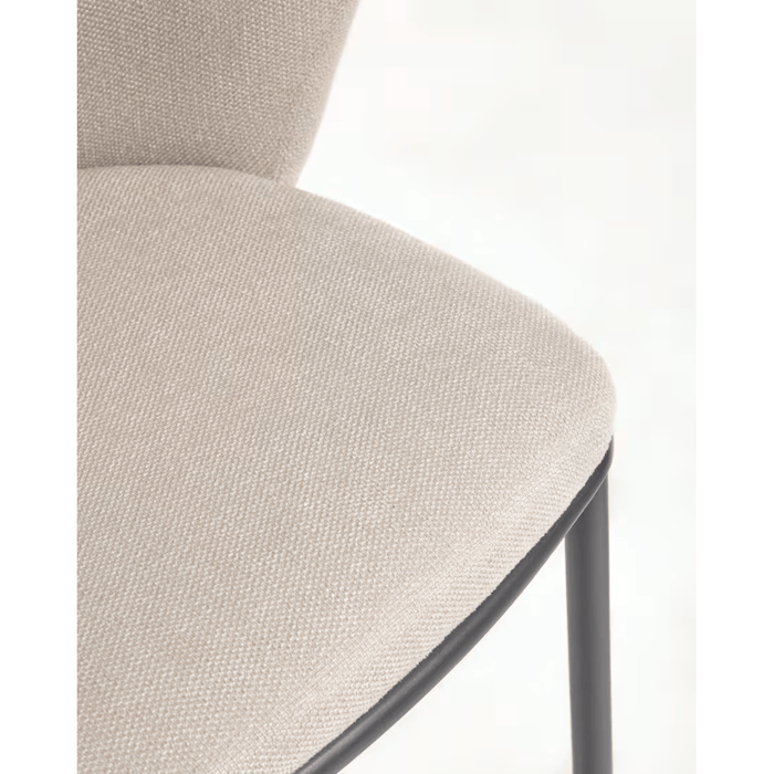 Tabouret tissu chenille et métal Avena