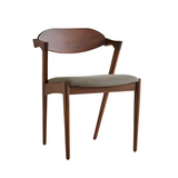 Chaise teck massif et tissu Guido - Tikamoon