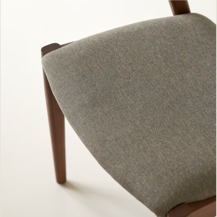 Chaise teck massif et tissu Guido - Tikamoon