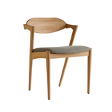 Chaise teck massif et tissu Guido - Tikamoon