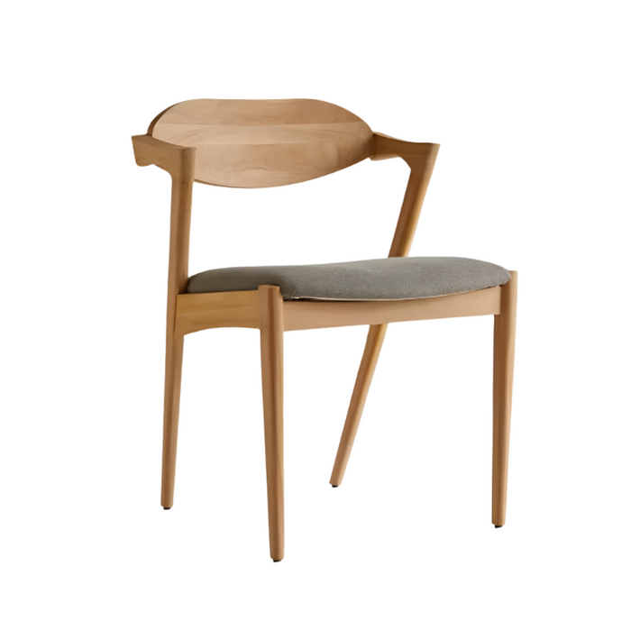 Chaise teck massif et tissu Guido - Tikamoon