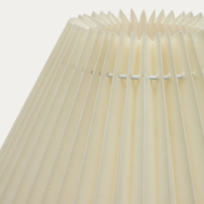 Lampe de table bois d'hévéa et tissu Benicarlo