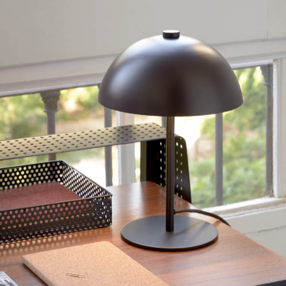Lampe à poser métal peint grenat Aleyla