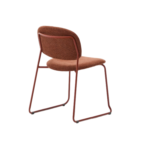 Chaise tissu chenille et métal Meli