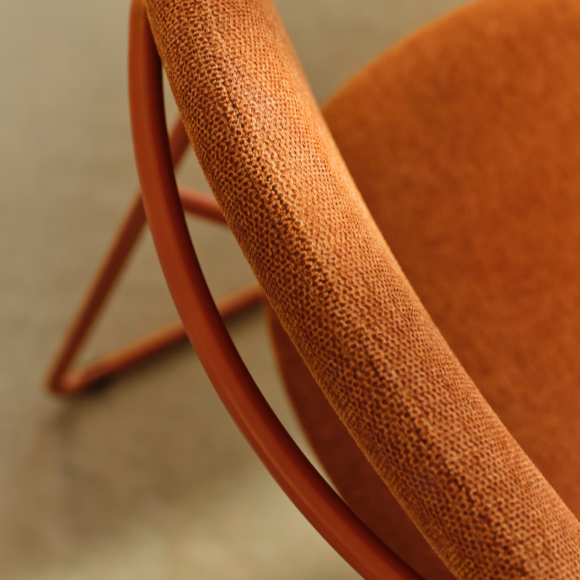 Chaise tissu chenille et métal Meli