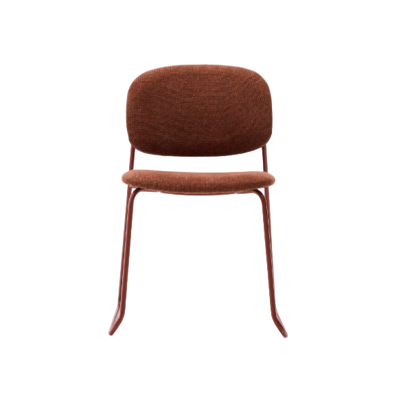 Chaise tissu chenille et métal Meli