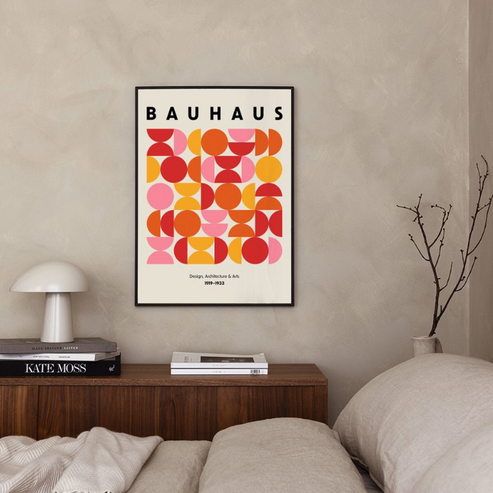 Affiche encadrée chêne Bauhaus
