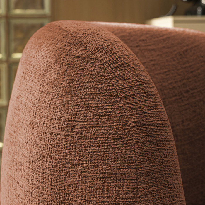 Fauteuil tissu chenille Wilmotte