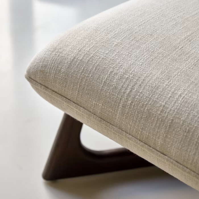 Fauteuil tissu et mindi Brune - Tikamoon