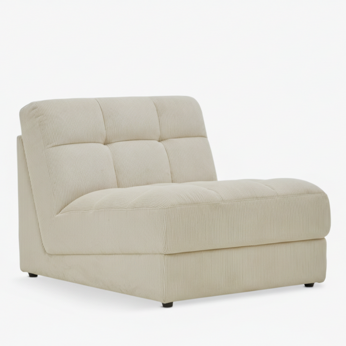 Fauteuil modulable tissu beige anti-tâches Paul - NV GALLERY