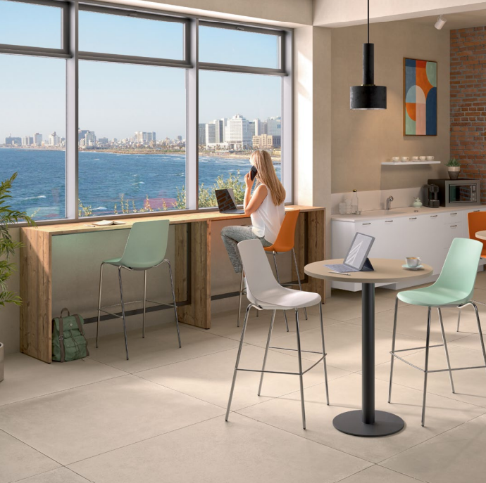Table haute ronde MDF Vertigo