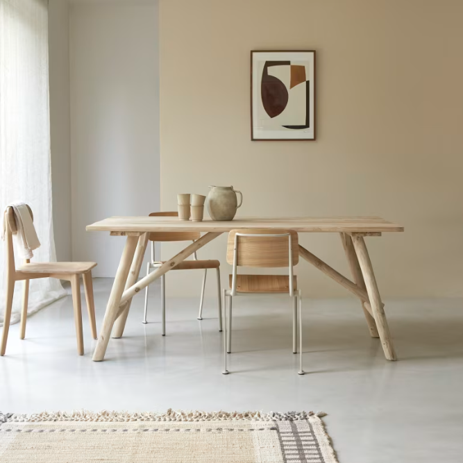 Table teck verni Mathilda - Tikamoon