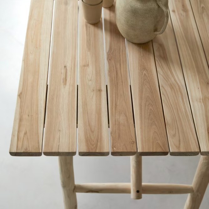 Table teck verni Mathilda - Tikamoon