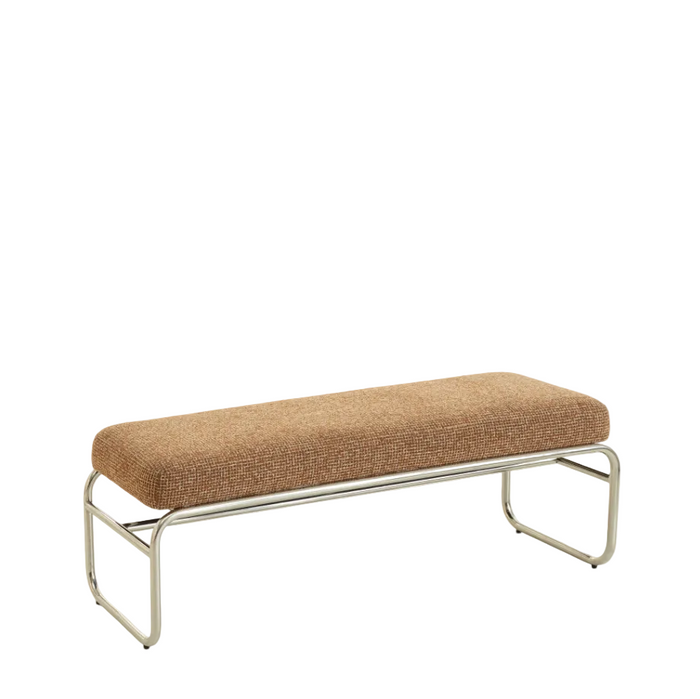 Banc tweed et chrome Kyra - NV Gallery