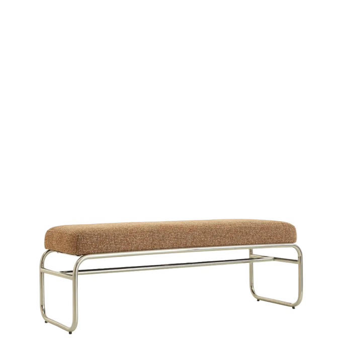 Banc tweed et chrome Kyra - NV Gallery