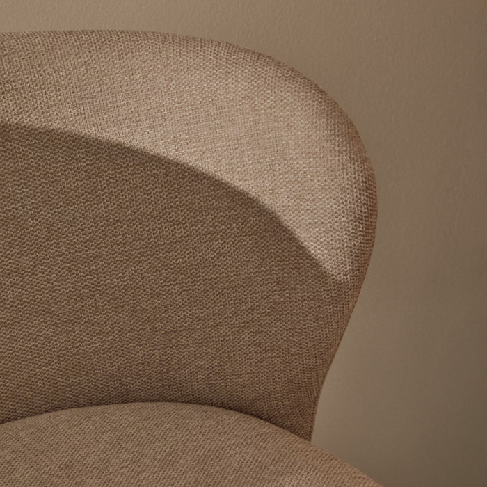 Tabouret tissu chenille et bois Ciselia