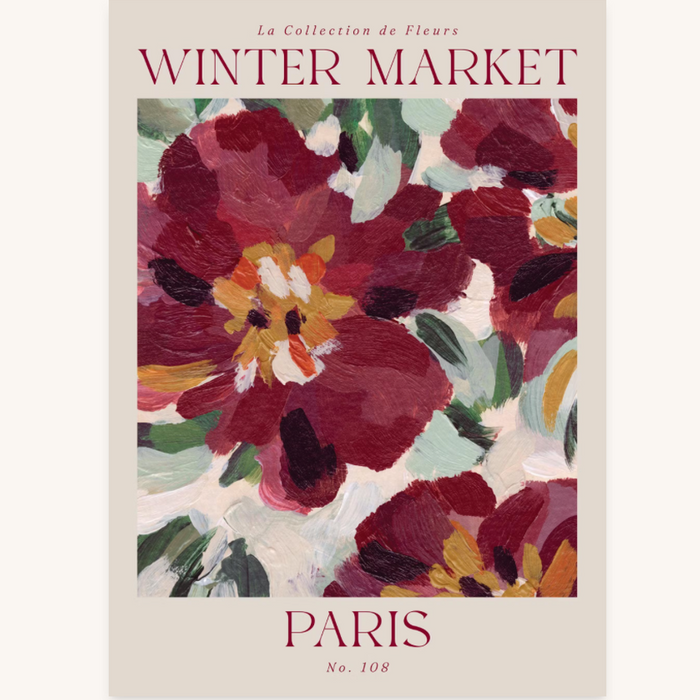 Affiche encadrée chêne Winter Market
