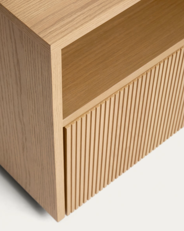 Table de chevet placage chêne Lerida