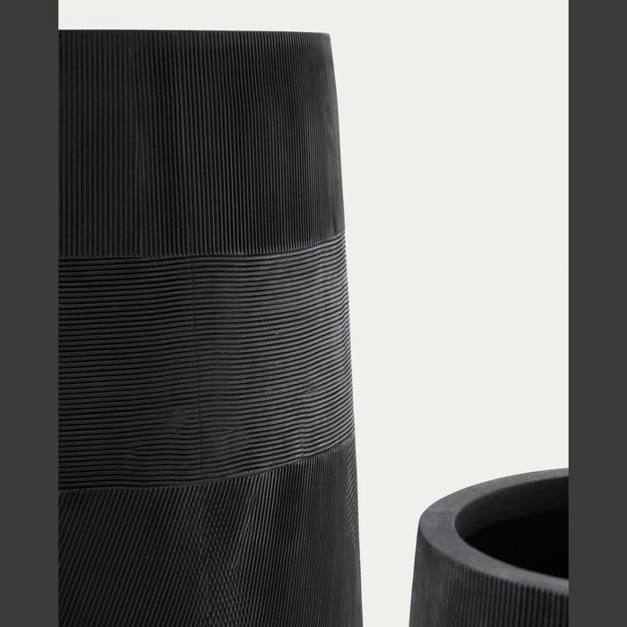 Cache-pot Solsona noir – vue de dos