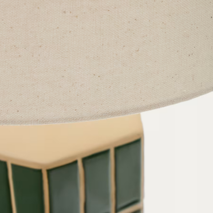 Lampe à poser céramique verte Liria