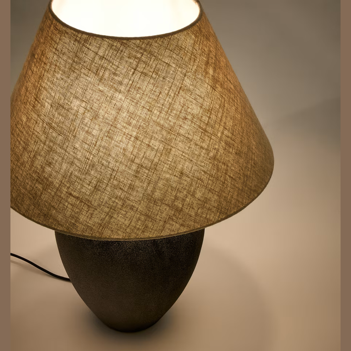 Lampe à poser céramique noire Olvera