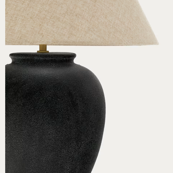 Lampe à poser céramique noire Olvera