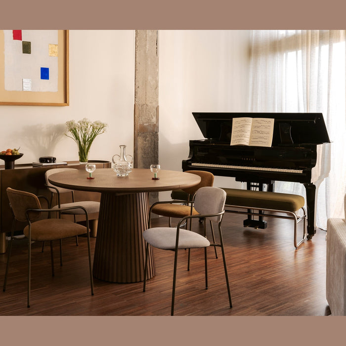 Banc velours et chrome Kyra - NV Gallery