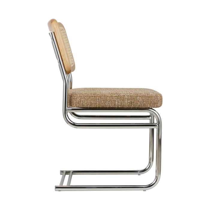 Chaise Uberto Tweed Marron Ristretto - NV GALLERY - vue angle