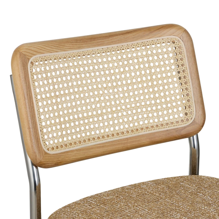Chaise Uberto Tweed Marron Ristretto - NV GALLERY - vue plongeante