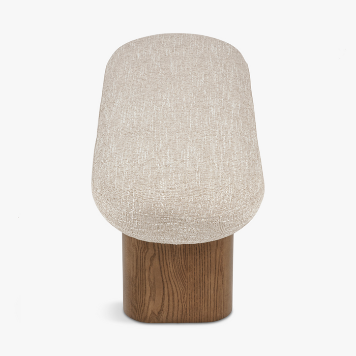 Banc Popa tweed beige - vue de côté