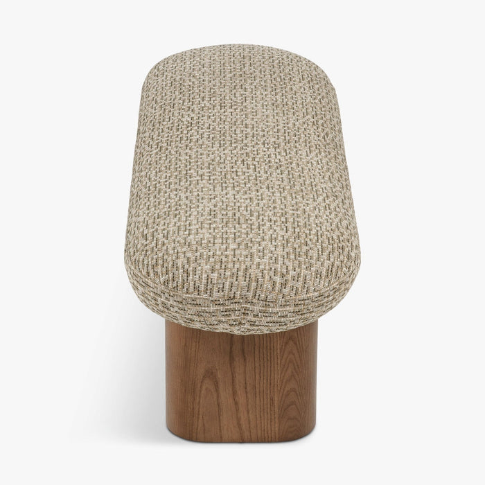Banc Popa tweed vert - vue de côté