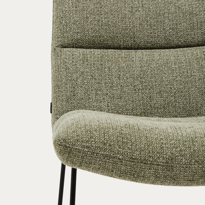 Fauteuil Aria vert chenille – détail de l'assise