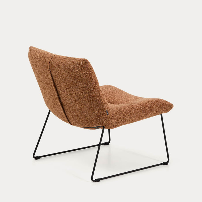 Fauteuil Aria terracotta chenille – vue arrière