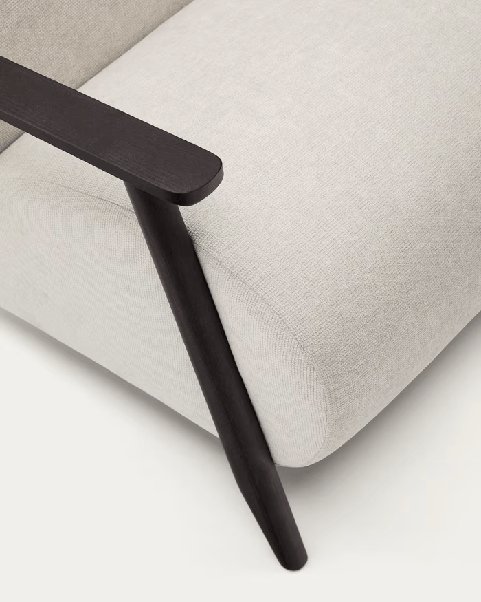 Fauteuil tissu et frêne massif Pals
