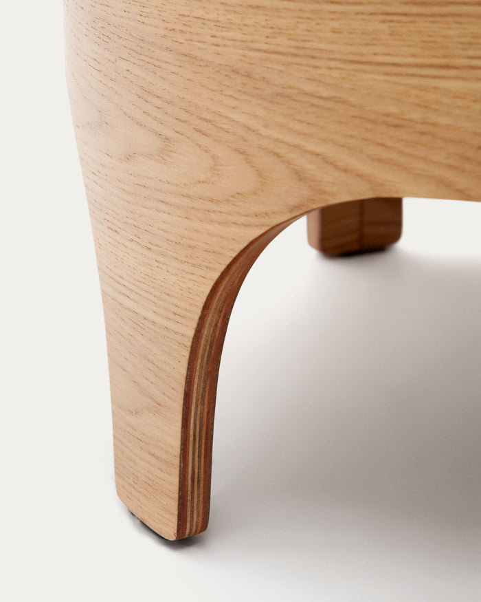 Table de chevet Olost – détail de l'espace de rangement