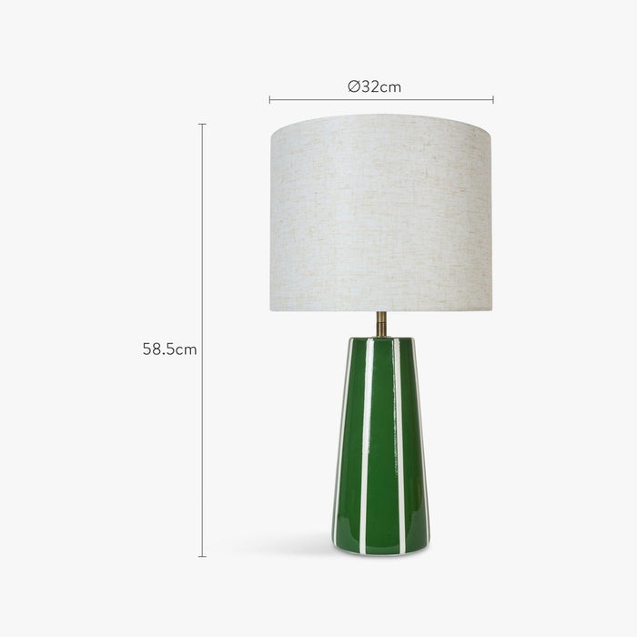 Lampe à poser céramique et lin Gian - NV GALLERY