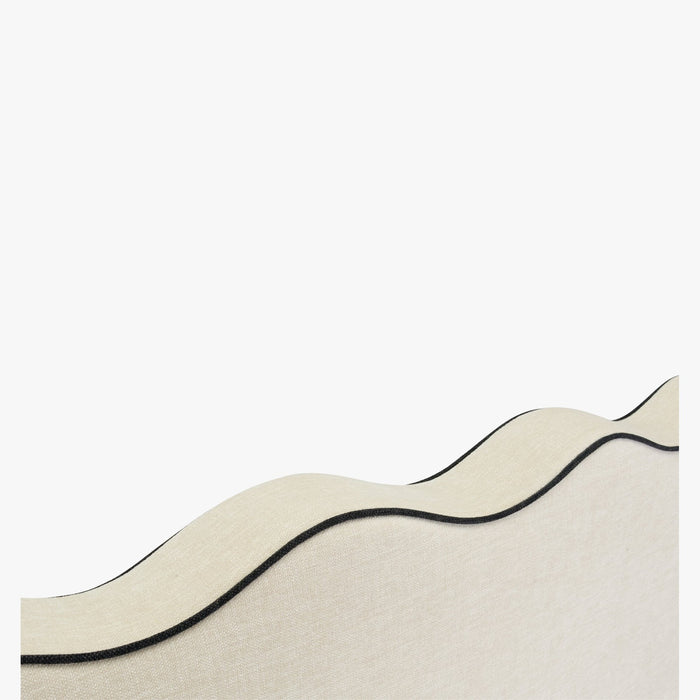 Tête de lit Atlante chenille beige – vue latérale
