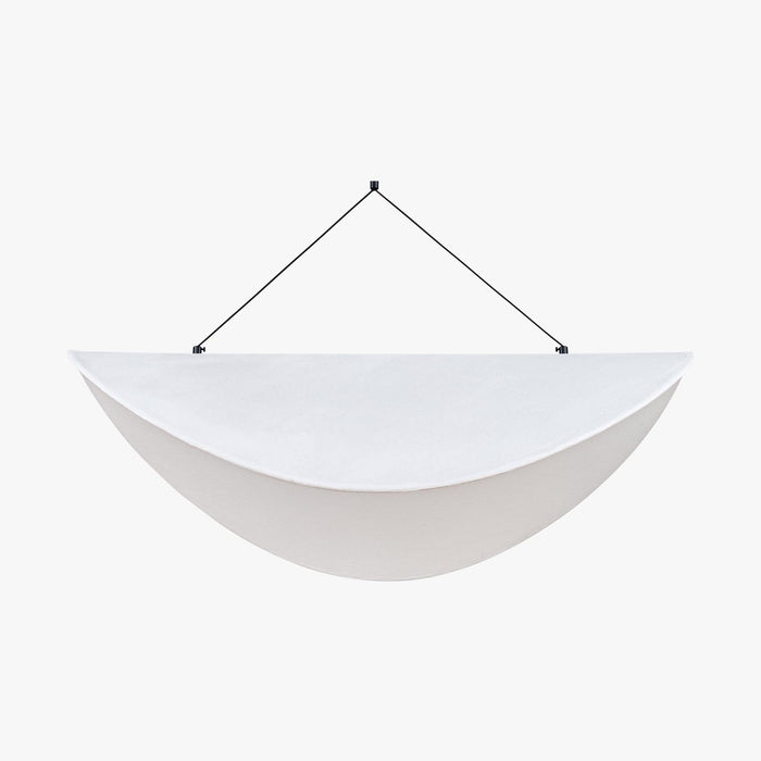 Suspension Fukui blanc et laiton brossé – vue latérale rapprochée